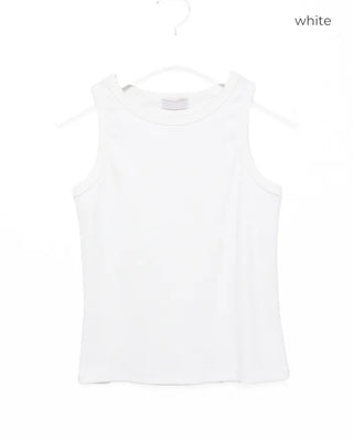 Simple cotton ribbed tank top