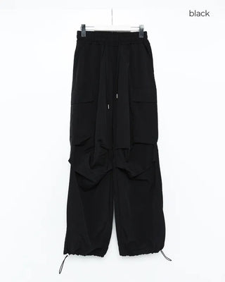 Cargo wide nylon pants