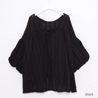 Puff-sleeve blouse