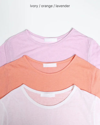 Wool Tencel Slim Short Sleeve T-Shirt
