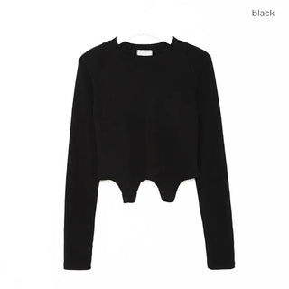 Unbalanced Rib T-shirt