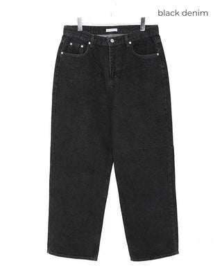 Wide-fit low-rise denim pants