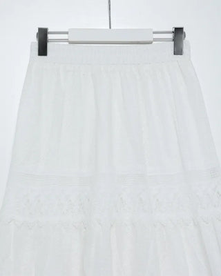 Panting detail long skirt