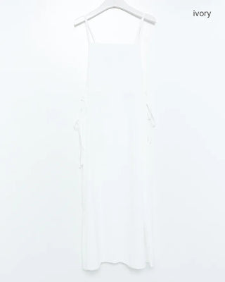 Side drawstring camisole long dress