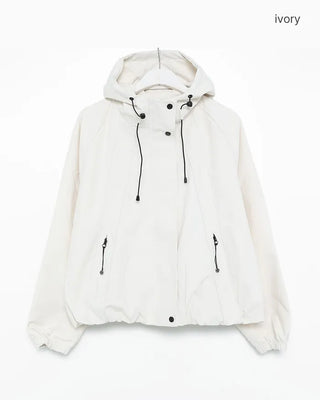 Hooded windbreaker jacket
