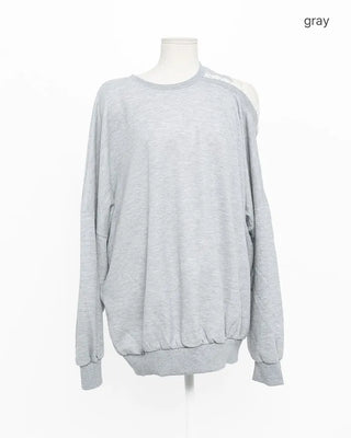 Lace Shoulder Point Sweatshirt