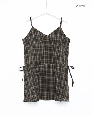Checked mini dress