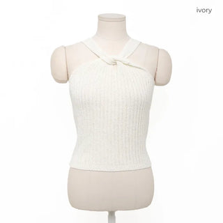Neck Point Knit Top