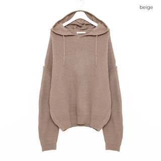 (Unisex) Oversized Hooded Knit