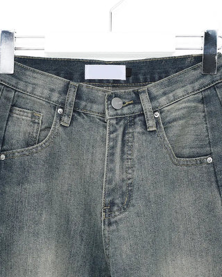 Cut-off vintage denim pants