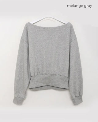 Boat neck sweatshirt