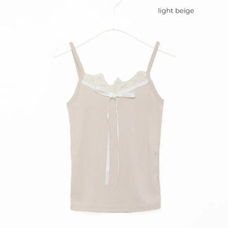 Lace ribbon camisole