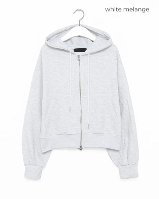 Daily Cropped Hooded Zip-Up