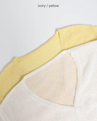 See-through V-neck cardigan