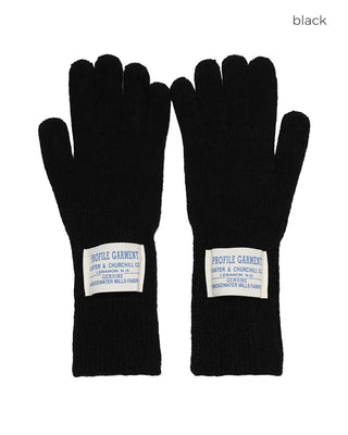 Label knit gloves