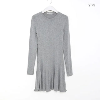 Long-sleeved frill dress