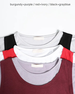 Tank Layered Semi-Cropped Short T-Shirt