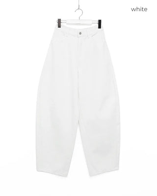 Wide-seam cotton pants