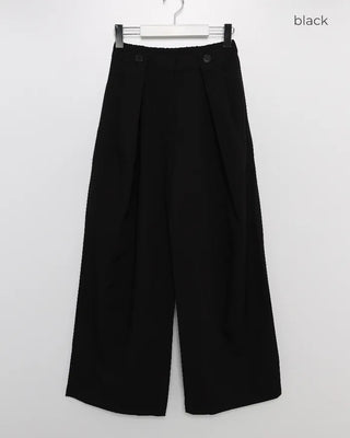 (Unisex) Wrap-design wide-leg slacks