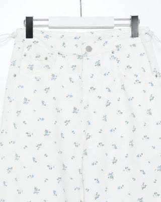 Flower pattern cotton pants