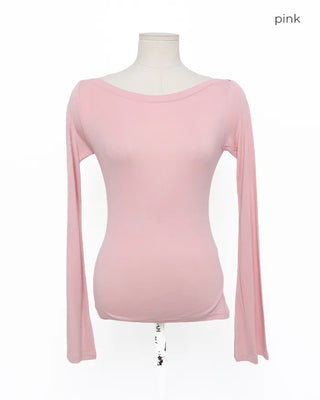 Boat neck slick point T-shirt