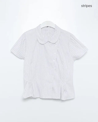 Striped pintuck shirt blouse