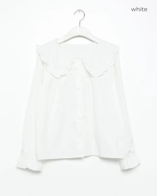 Big frill collar blouse