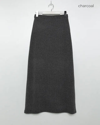 Ribbed maxi long skirt