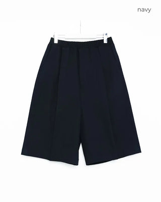 Cotton elastic waist Bermuda shorts