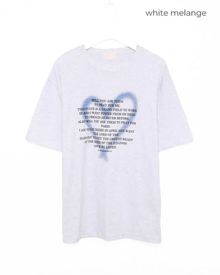 (Unisex) Heart Spray Lettering Half T-shirt