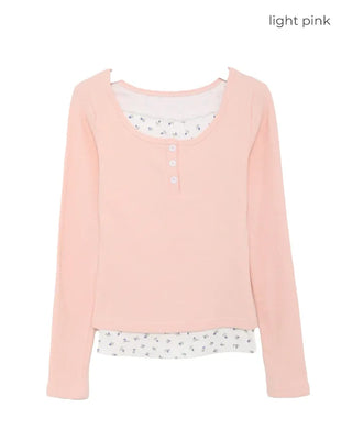 Flower Lace Double T-Shirt