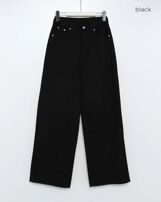 Colorful cotton wide-leg pants