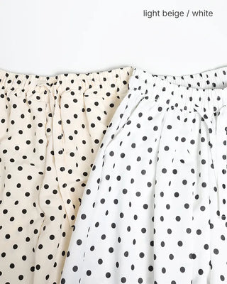 Dot Linen Mix Easy Pants