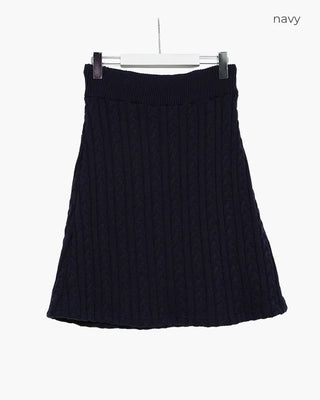 Knit lace midi skirt