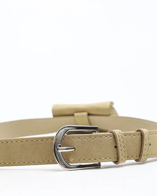 Suede-like pocket belt