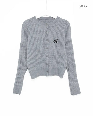 Cable Round Neck Cardigan