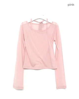 Layered sheer T-shirt