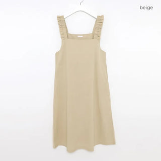 Shirred sleeveless long dress