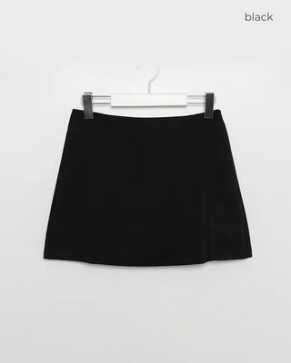 Slit A-line mini skirt