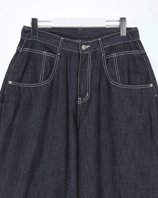 White Stitch Rigid Summer Denim Pants