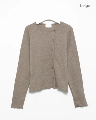 Side-button pointe cardigan