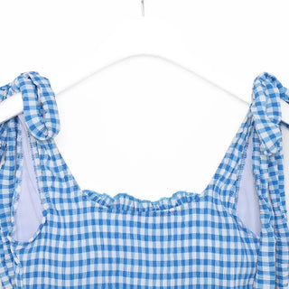 Checked ribbon swimwear