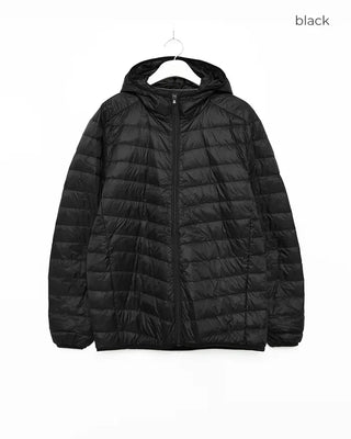 Hooded lightweight down jacket