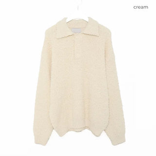Oversized boucle color knit