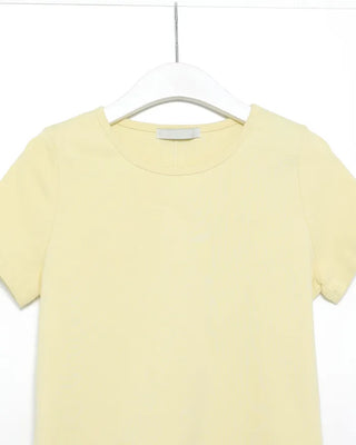 Back panel line short-sleeved T-shirt
