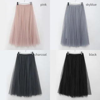 Chiffon flared skirt