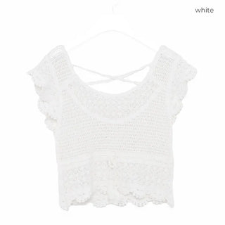 Perforated Short-Sleeve Knit