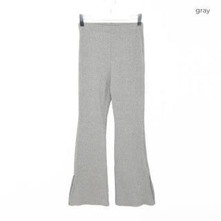 Side-slit bootcut pants