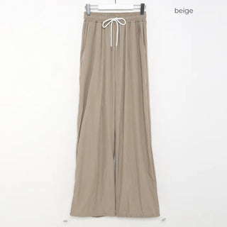 (Unisex) Drawstring Waist Rayon Pants