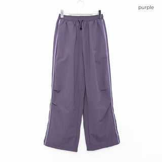 2-line elastic waist wide pants
